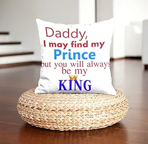 DreamVio Soft Fabric Cushion, Pillow Gifts for Daddy,Grandpa,World's Best Dad,Pyare Papa on Birthday's & Father's Day Color : White Size : 12 x 12 inch Design 195