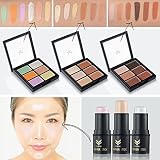 Weisy 6 Farbe Wasserdicht Concealer Primer + Highlight Stick Erwahnung Face Make-up Kombination - 4