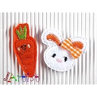 Hase + Karrote Haarspange für Kleinkinder - freie Farbwahl