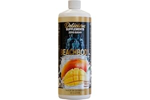 ‎DELICIOUS SUPPLEMENTS Delicious Beachbody Liquid Tropical Mango - Zuckerfreier Sirup für Wasser, ein schmackhafter Durstlöscher inkl. Pumpspender - Made in Germany