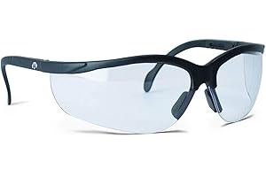 Walker's Occhiali sportivi in policarbonato di alta qualità, montatura a mezza montatura in gomma morbida, regolabili, occhiali da tiro di sicurezza, trasparenti