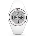 Focwony Digital Non-Bluetooth Fitness Tracker Watch,Waterproof, with Pedometer, Steps, Distance, Calories Burned, Alarm Clock, Stopwatch, Great Gift for for Kids Teens Girls Boys Women (White)