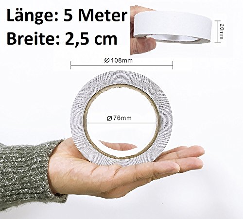 Antirutschband Antirutsch Klebeband PET 5 m x 2,5 cm Transparent für mehr Sicherheit - 2