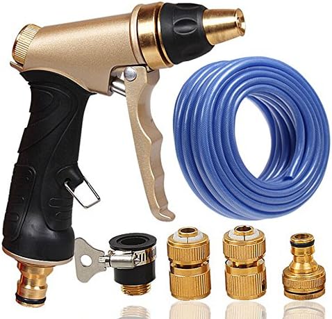 6 in 1 Car washing gun , Brass Hose High Pressure Spray Water Gun Cleaner Squirt Adapter for Car Garden Cleaning