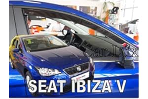Car Lux AR01416 - Derivabrisas Deflectores de Aire Cortavientos de Ventanillas Delanteros para Ibiza 6F Desde 2017-