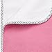 Fleece Baby Blanket Raspberry Pink with Polka Dot Trim
