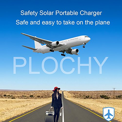 Caricabatterie Portatile Power Bank PLOCHY 24000mAh Batteria Esterna 2 Porte di Entrata(Lighting & Micro 2.1A USB) con 3 Porte USB(3 * 2.4A) Caricabatterie Solare per iPhone, iPad, Samsung, Huawei, Nexus, HTC e altro smartphone, tablets(Bianco)