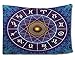 Produktbild KISY Ombre Mandala Wandbehang Konstellation Sternzeichen Horoskop hell Vortex Hippie Tapisserie Boho Indian Psychedelic Collage Dorm Strand Überwurf Wanddeko 152,4 x 203,2 cm blau, Multi, 60x80(in)