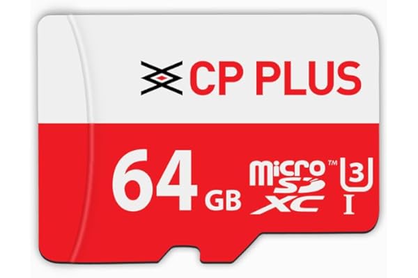 CP PLUS 64GB microSDXC Memory Card Grade UHS-3 Class 10, Up to 70 Mbps Reading & 30 Mbps Writing Speed with High Performance of Data Transfer & Lower Power Consumption for Portable Devices CP-NM64
