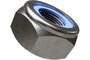 GLOBSTAR Tuercas Hexagonales Autoblocante Acero Inoxidable DIN 985 (M4) x100