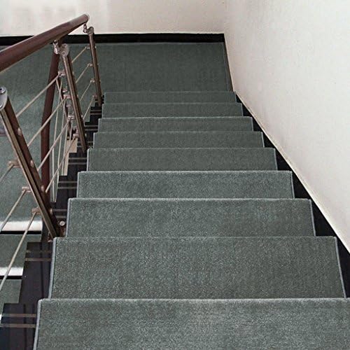 BBYE Stair Pads Self-adhesive Anti-skid Solid Wood Household Step Pad Extra Thicken Solid Color Stair Carpet Color Size Optional ( Color : Gray , Size : 5 Pieces-80*24cm )