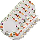 Der leuchtende frische Blumendekor verbreitet eine fröhliche Stimmung auf Ihrer liebevoll gedeckten Tafel.