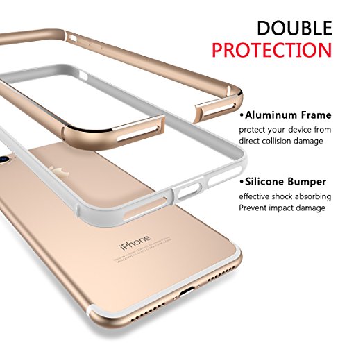 Humixx iPhone 8 Funda  iPhone 7 Funda   Frame  Marco de Dise  o Minimalistic con Silicona Interior y Parachoques de Metal Proteccion Ligero Cubierta para iPhone 7 8 Extre Series 