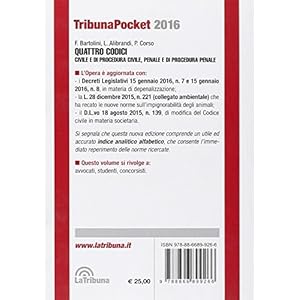Quattro codici. Civile e di procedura civile, penale e di procedura penale