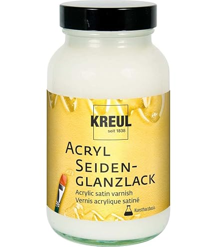KREUL Acryl Glanzfarbe Schwarz – 275 Ml, Glänzend & Deckend Für DIY-Projekte
