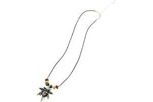 Zac's Alter Ego Bob Marley on Pot Leaf Pendant on PVC Cord Necklace