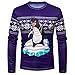 Produktbild Geili Herren Weihnachten Kostüm Weihnachtsmann Schneemann Print Rundhals Langarmshirt Humor Slim Fit Bluse T Shirt Christmas Xmas Longsleeve Tops Oberteile in div. Farben