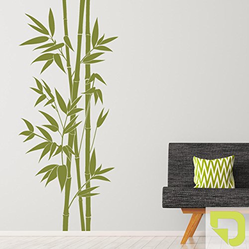 DESIGNSCAPE® Wandtattoo XXL-Bambus | Wandtattoo Pflanze Bamboo 52 x 120 cm (Breite x Höhe) hellgrün DW804164-S-F87