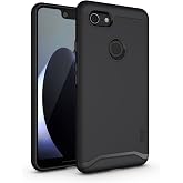 TUDIA Google Pixel 3 XL Case [MERGE Series] Heavy Duty EXTREME Protection/Rugged With Dual Layer Slim Precise Cutouts Phone Case For Google Pixel 3 XL [Not Compatible with Pixel 3] Matte Black