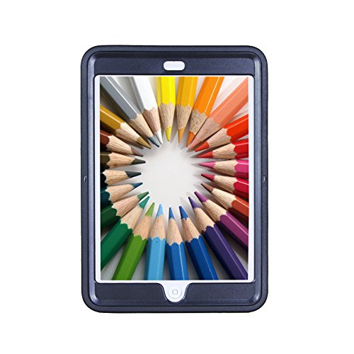 Apple iPad Mini / iPad Mini 2 / iPad Mini 3 Hülle, schmutz- und stoßfest, 360 drehbare Handschlaufe mit integriertem Standfuß (Handheld-Schwarz) - 2