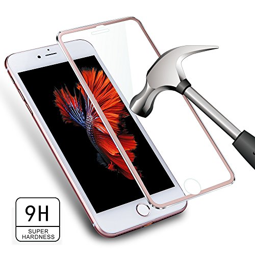iPhone 6 Plus Schutzfolie,VIUME Vollständige Abdeckung Panzerglas Panzerfolie Hartglas Displayschutzglas für Apple iPhone 6Plus / 6s Plus displayschutzfolie 5.5″(Metall Rose Gold) - 2