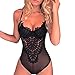 Produktbild Bodys CLOOM Sexy Lingerie Damen Damen Reizwäsche Babydoll Spitze BH Reizwäsche Unterwäsche Mesh BH sexy Unterwäsche Frau Transparent Spitze Bodydoll Babydolls Reizwäsche (L, Schwarz)