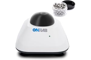 ONiLAB Mini Vortex Mixer mit Touch Funktion, Labor Mischen, Nagellack, Wimpernklebstoffe und Acrylfarben Mischen, Labor Vortex mit stabiler Aluminium Gussbasis, 120pcs 7/32in Mischkugeln, Schwarz…