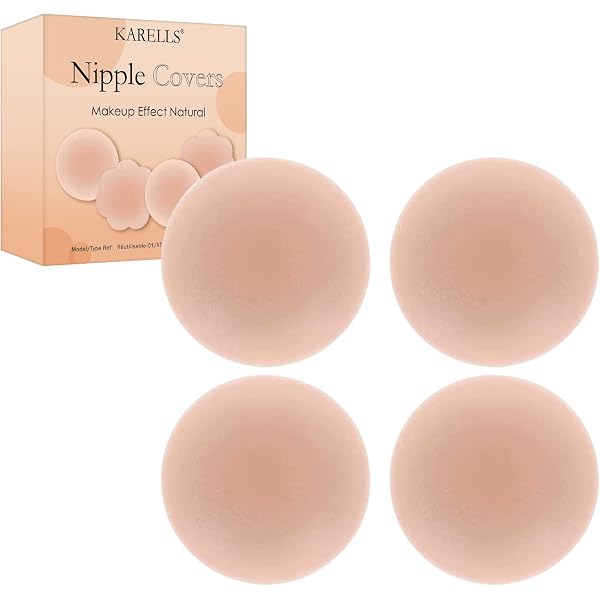 Cache-Tétons Réutilisables Mivaiun - 8 Paires Silicone, Adhésifs, Invisibles - Pour Robes Dos Nu, Maillots