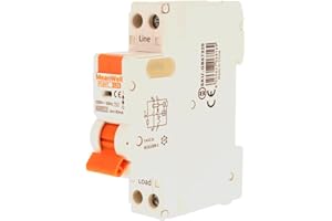 A2ZWORLD Interruttore Magnetotermico Differenziale, RCBO 1P+N C25 25A, Tipo AC Curva C 30mA 6000A, Salvavita Slim Da 1 Modulo DIN, 2 Poli 220V