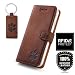 Produktbild SURAZO RFID - Pfote - Premium Vintage Ledertasche Schutzhülle Wallet Case aus Echtesleder Nubukleder Farbe Nussbraun für Google Pixel 3