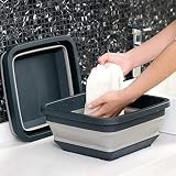 Característica: Ecológico Inicio bandeja de agua de la taza de frutas organizador lavabo portátil plegable de plástico de lavandería Inicio telescópica plegable de hidromasaje cocina