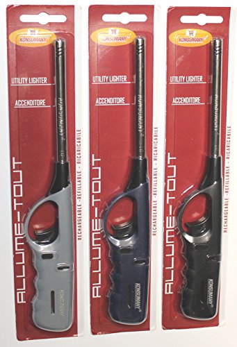 3 x Feuerzeug Gas XXL Stabfeuerzeug 27 cm lang nachfüllbar NEU & OVP - 2