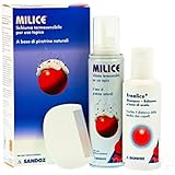 Milice Schiuma Termosensibile per uso topico 150 ml + Shampoo Complementare 80 ml + Pettine a Denti Fitti per la rimozione di