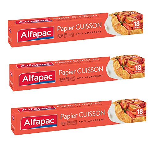 ALFAPAC - Papier cuisson 18M - Lot de 3