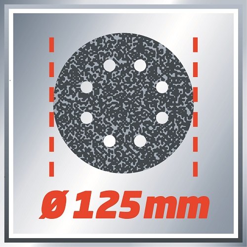 Einhell Exzenterschleifer TC-RS 38 E (380 W, Schleifteller Ø 125 mm, Drehzahlregelung, Staubfangsack, Klett-Schleifpapier) - 7