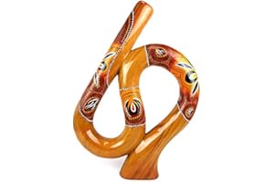COCO PAPAYA Didgeridoo spirale forme S. Fabrication artisanale en bois.