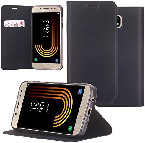 Samsung Galaxy J5 (2017)Case, Premium PU Leather Wallet Flip Protective Case Cover with Card Slot and Stand for Samsung Galaxy J5 2017 - Black