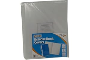 HABERCRAFTS Lot de 3 protège-cahiers A5 en plastique robuste Transparent 24 x 180 cm