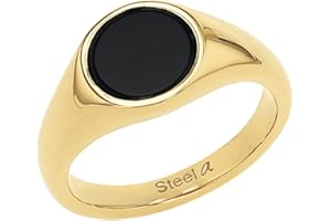 Amor Ring Edelstahl Unisex Damen Herren Ringe, Schwarz, Kommt in Schmuck Geschenk Box, 2037297