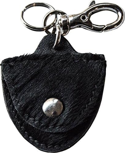Leather Guitar Plectrum Holder - Pistoia Blues Limited Ed. - Etabeta Artigiano Toscano - Made in Italy (black - pony leather)