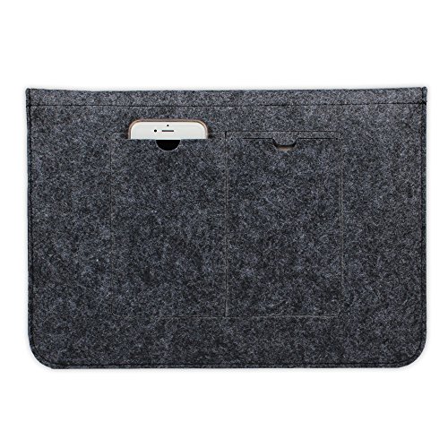 Batianda 15,4 Zoll Filz Sleeve Hülle für Macbook Pro Retina 15 /2016 MacBook Pro 15 Touch Bar,Dunkelgrau - 4
