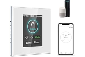 LANBON L8-HB LCD 20A Smart Timer Switch for Storage/Immersion Water Heater Works with Alexa/Google Home,WiFi Smart Electric Boiler Controller,24 Hour Indoor Immersion Heater Segment Timer Switch,4400W