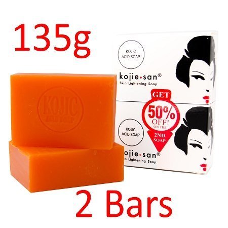 whitening soap by Kojie San Skin Lightening Kojic Acid Soap (2 Bar -135 Gram)