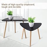 【Fácil de Usar】Tamaño pequeño, ahorro de espacio, diseño liviano, fácil de mover y transportar, esta mesa auxiliar de café puede usarse como mesa de comedor, mesa de café, mesa de trabajo y estudio.