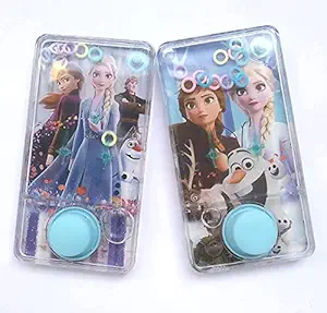 DHYANEXA Mobile Water Ring Video Game Style Handheld for Kids Water Console Game Multi Color (Super Girls 1 Button Pack of 2)