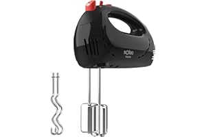 Solac Solution - BA5590 | Batidora Amasadora | 300W | 5 Velocidades | Función turbo | 2 Varillas batidoras | 2 Amasadoras | Fácil montaje y desmontaje | Libre BPA