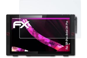 atFoliX Lámina Protectora de plástico Cristal compatible con XP-PEN Artist 24 Pro Película Vidrio, 9H Hybrid-Glass FX Protector Pantalla Vidrio templado de plástico