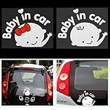 Baby on board, waving child car vinyl sticker