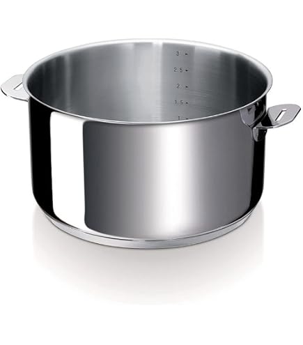 Set 3 casseroles inox Evolution 16, 18 et 20 cm et manche amovible Bek