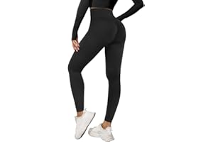 Lishang Leggins Palestra Donna Push Up Leggins Anticellulite Donna Leggings Sportivi Vita Alta Pantaloni Palestra per Yoga Jogging Fitness